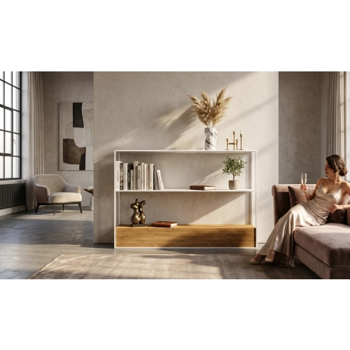 KONSOLA Z DREWNA LITEGO DĄB OLCHA JESION SKD-342